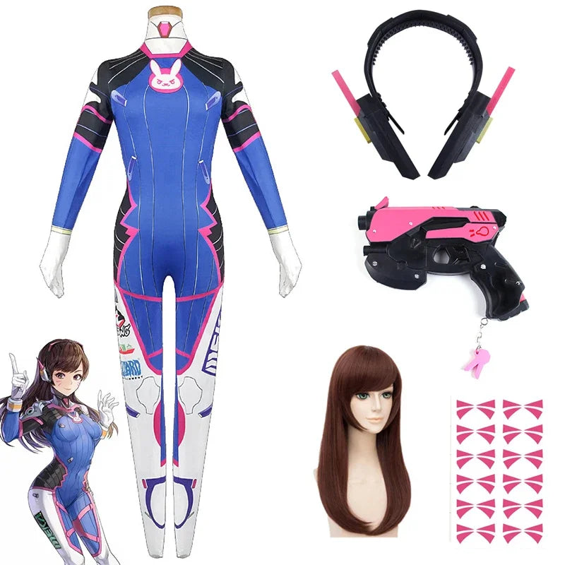 Women’s Futuristic Gaming-Inspired Zentai Cosplay Costume Set