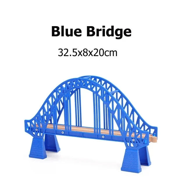 All Kinds of Wooden Train Tracks Accessories Beech Wood Railway Tracks Wooden Bridge Tunnel Fit for Wood Tracks Toys