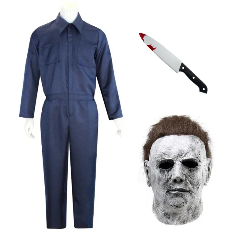 Horror Killer Jumpsuit Costume with Mask for Adults