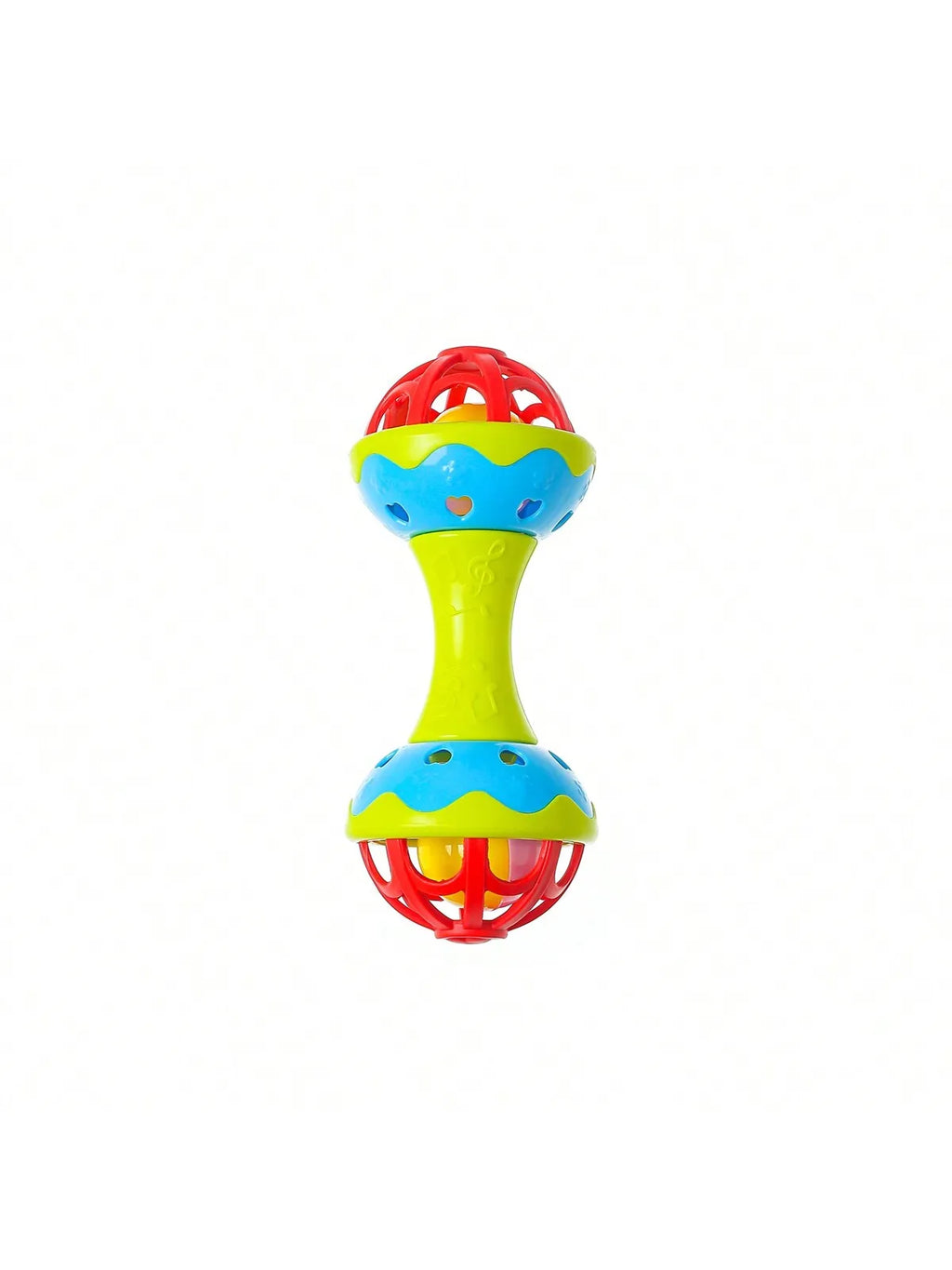 1pc random color Toddler Double-headed Hand Rattles Soothing Hand Grip Rattles Toys Baby Rattle Baby Nibbling Toys Baby Toys 0 -