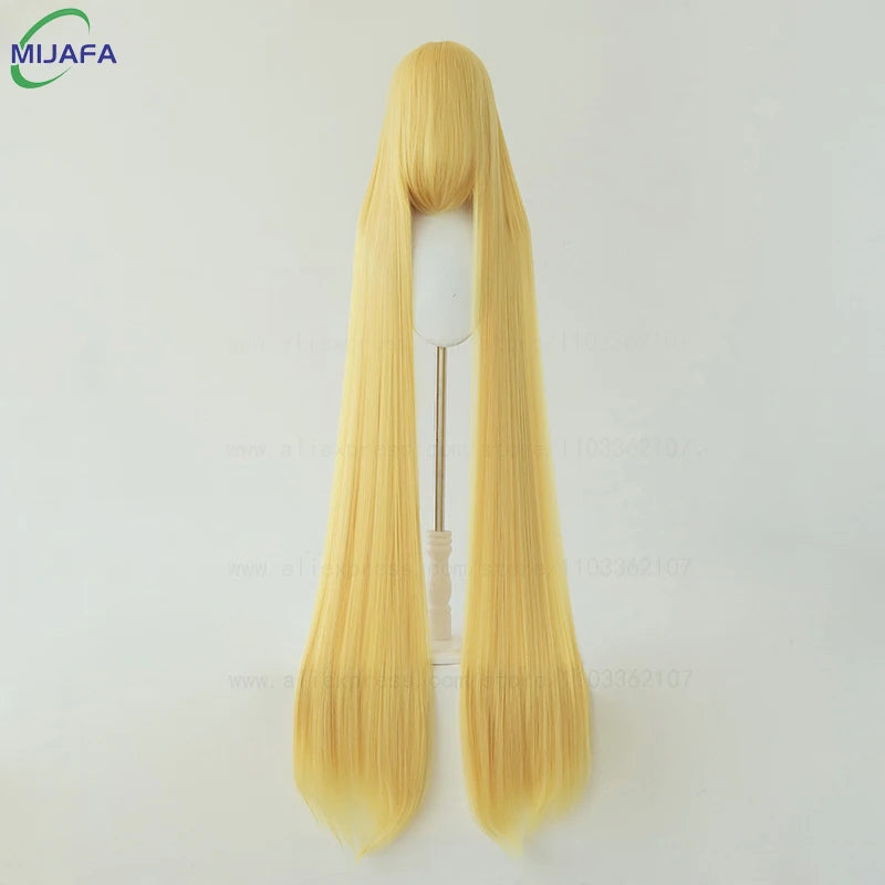 150cm Long Straight Cosplay Wig with Bangs Heat Resistant