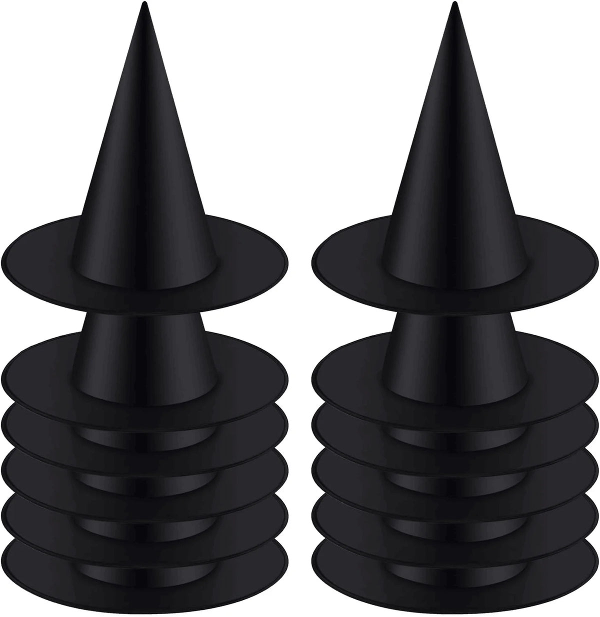 Black Witch Hats 12 Pack, Halloween Party Costume Hats