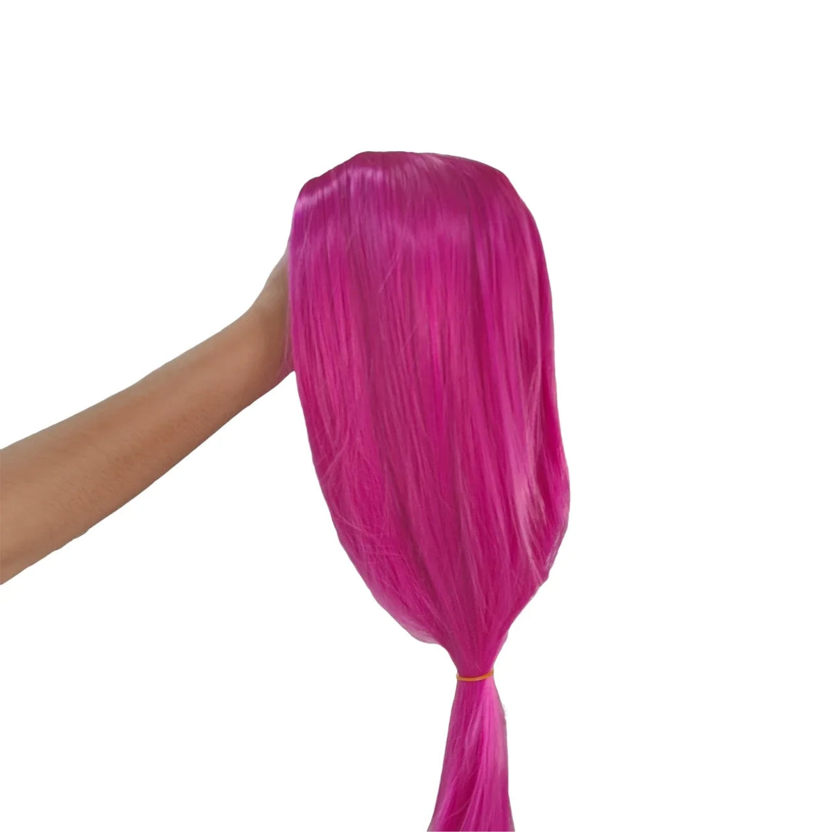 100cm Long Straight Pink Synthetic Wig for Cosplay