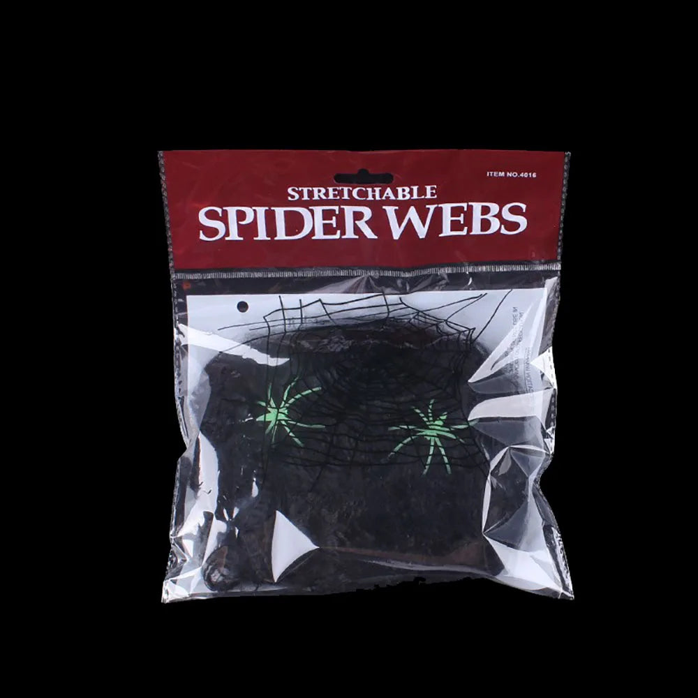 Halloween Spider Web Decoration with Spider for Haunted House