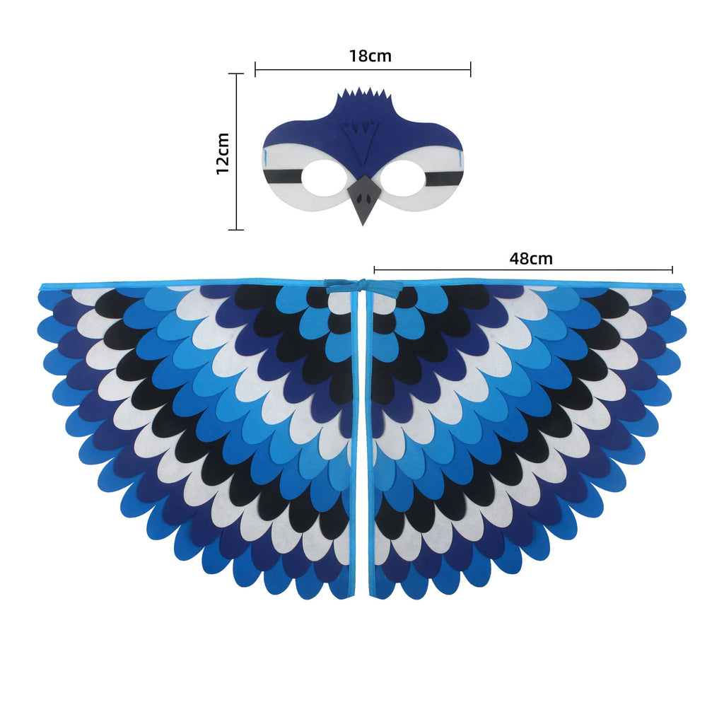 Owl Wings Costume Cape with Matching Animal Mask