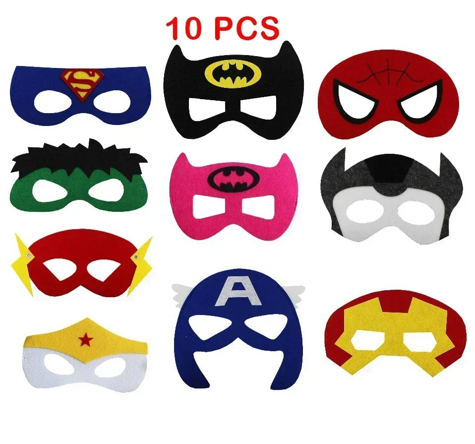 Felt Superhero Masks for Halloween, Carnival and Birthday Parties