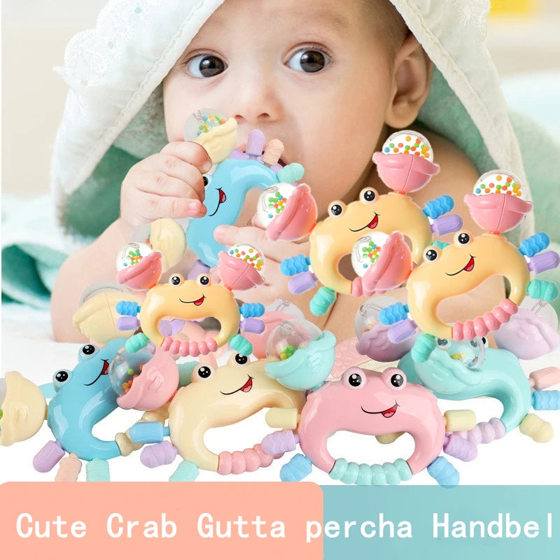 1pc random color Early Development crab Rattle Toys For Babies 0 to 36 Months Newborns Baby  Games Toys Teether Rattle Baby Toys