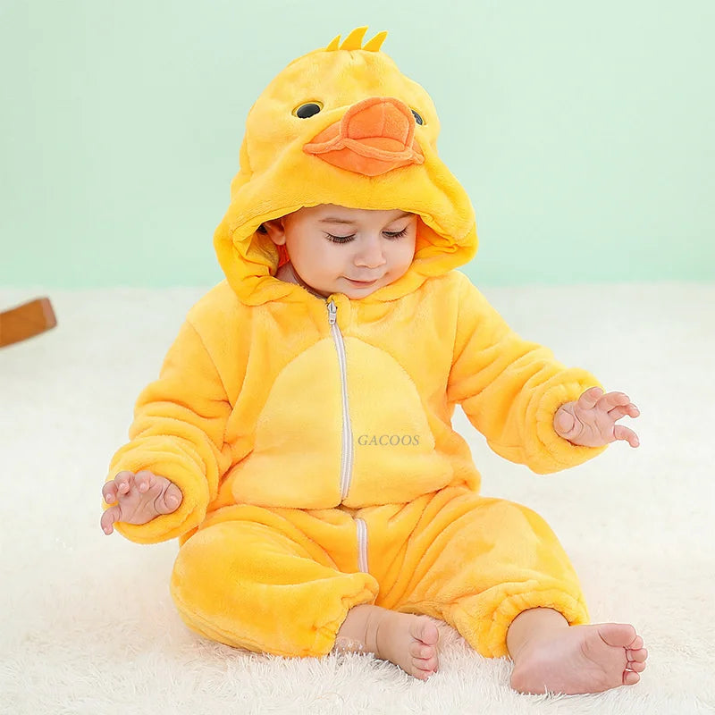 Baby Dinosaur Hooded Romper Costume for Halloween & Winter