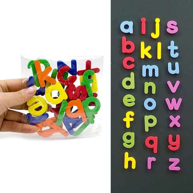 24-76pcs EVA Foam Magnetic Alphabet Letters Learning Spelling Counting Set Refrigerator Stickers Educational Toys For Kids