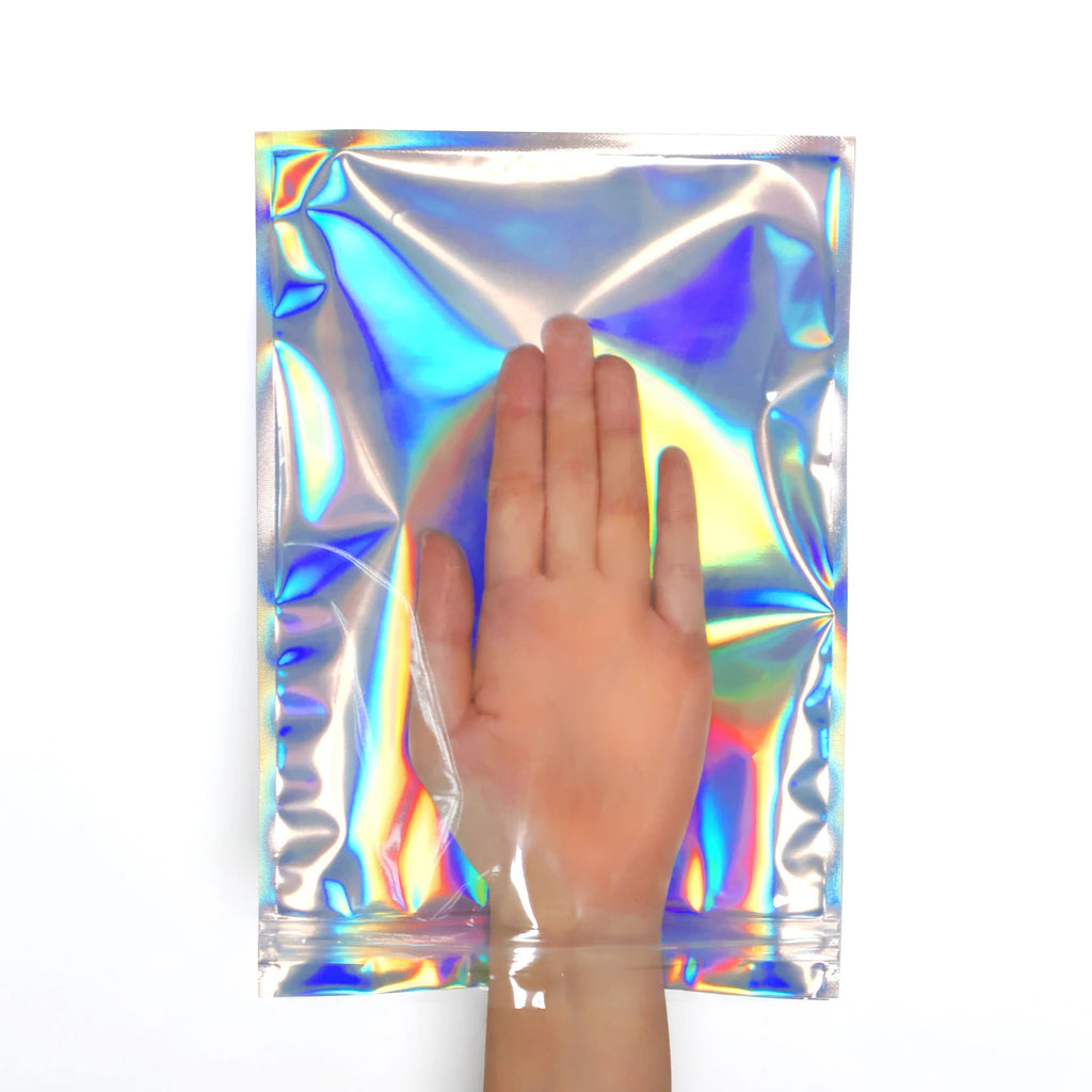 Holographic Bag Multi-size Laser Rainbow Pattern Self-sealing Bag for Candy Food Necklace Jewelry Gift Resealable Packaging Bag