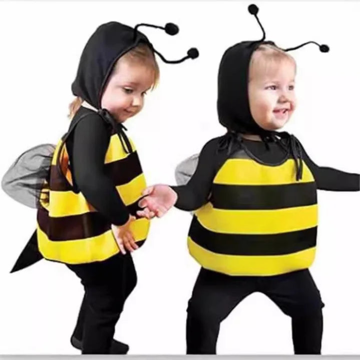 2025 Halloween Baby Gift Children's Bee Cosplay Costume Carnival Costume Boy Girl Cute Insect Dress Stage Performance Jumpsuit