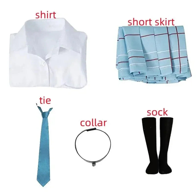 Anime School Uniform Cosplay Costume with Wig
