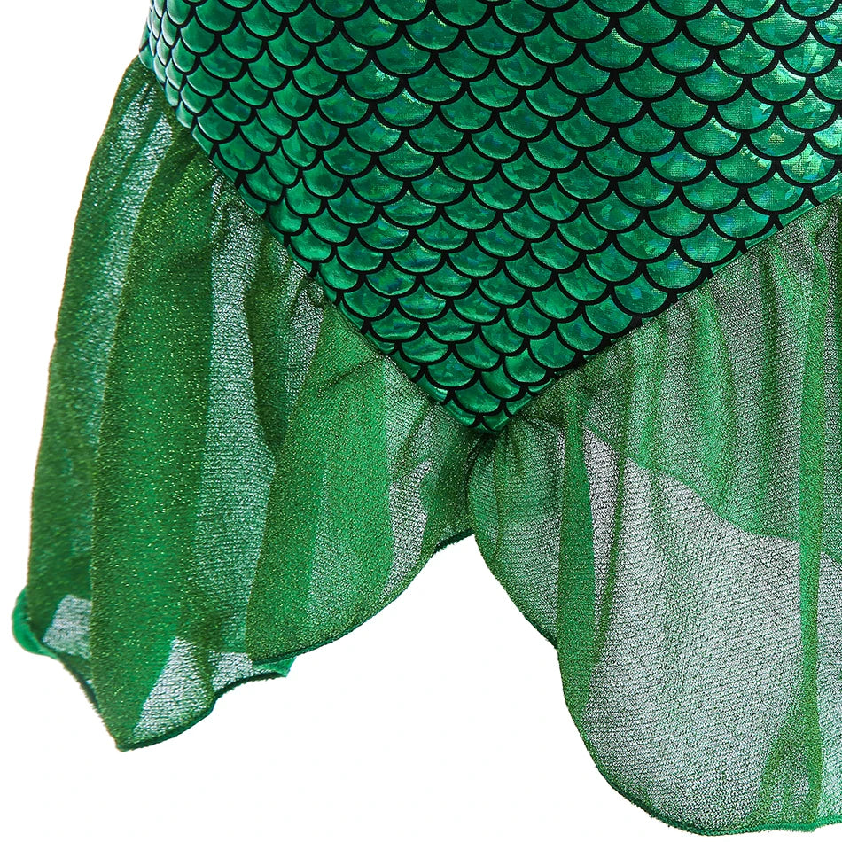 Girls Mermaid Princess Costume Dress for Carnival & Parties