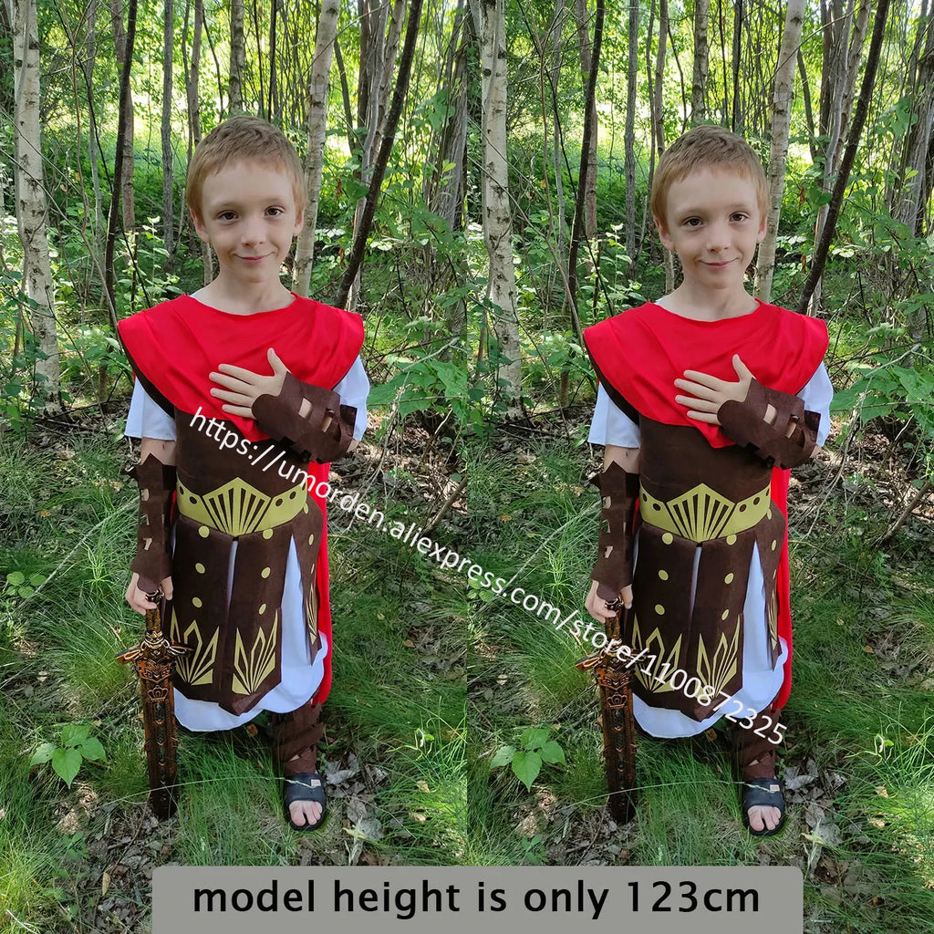 Boys Greek Roman Gladiator Warrior Costume for Halloween