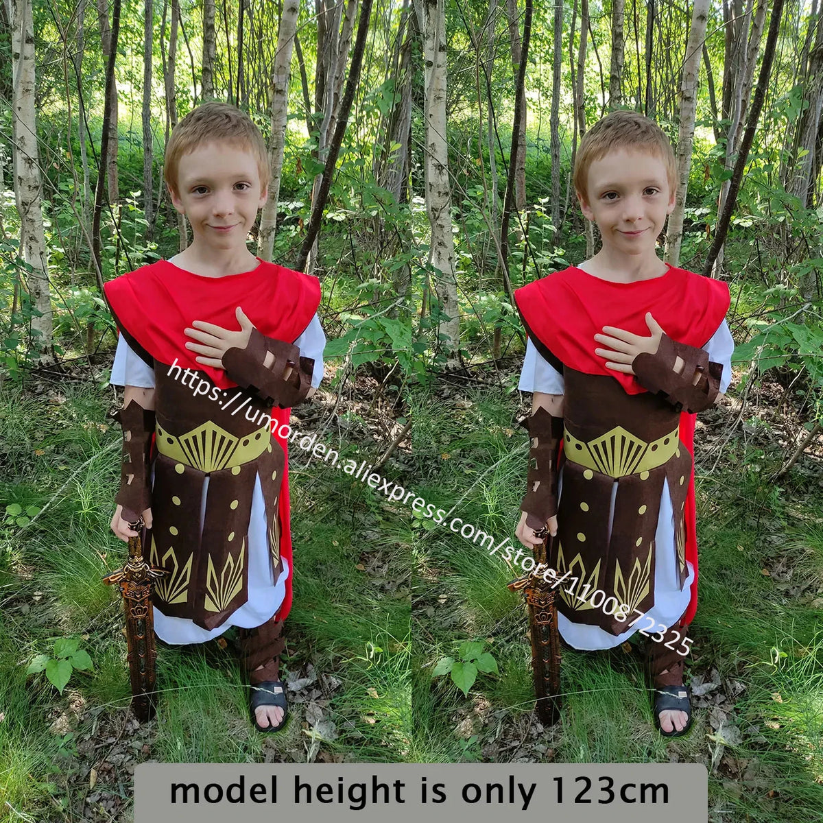 Boys Greek Roman Gladiator Warrior Costume for Halloween