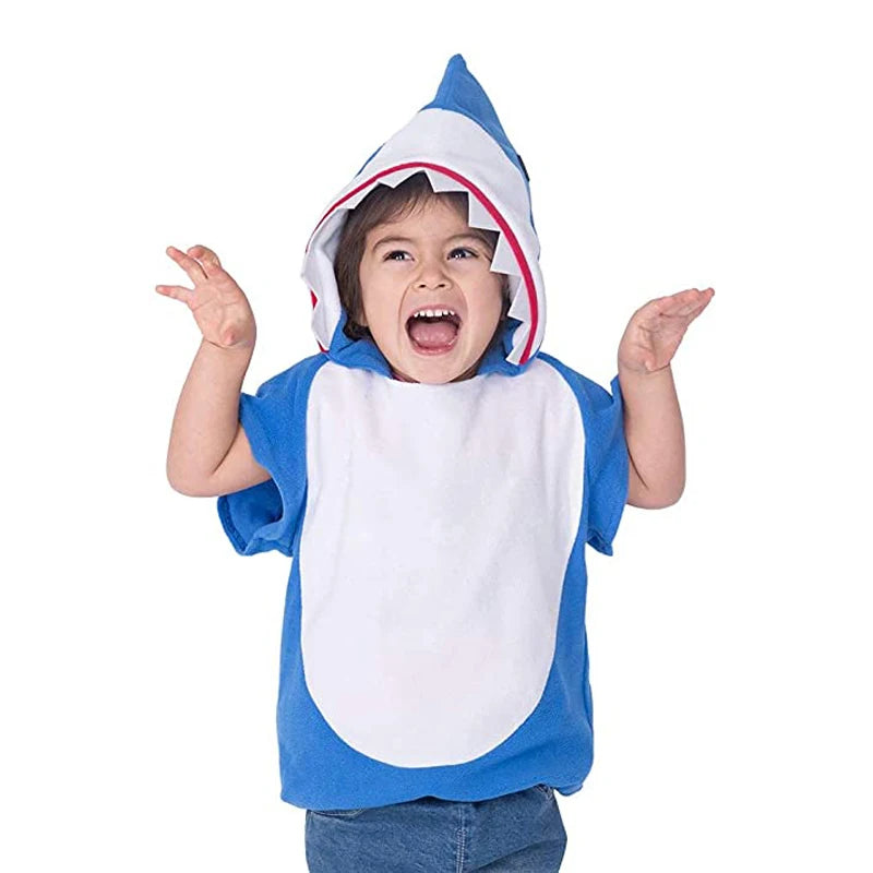 Blue Shark Costume For Babies Halloween Costume For Kids Multicolor Shark Hoodie For Toddler 2022 New Cosplay Purim Carnival