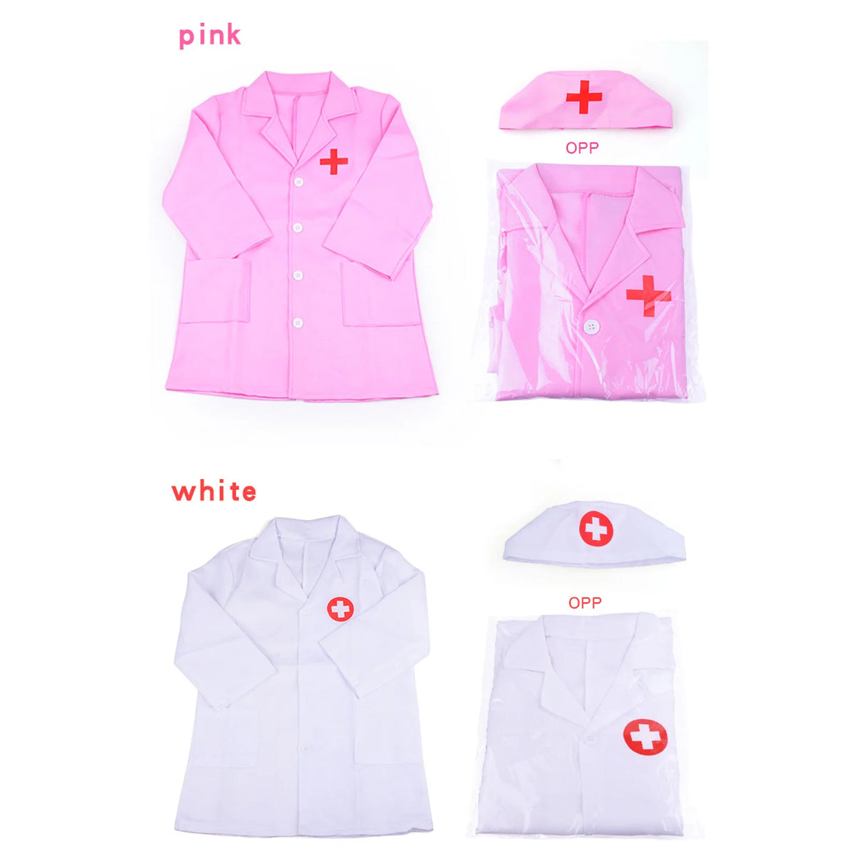 Children'S Family Doctor Suit Short/ Long Sleeved Stethoscope Syringe Nurse Role-Playing Simulation Blood Pressure Monito Toys