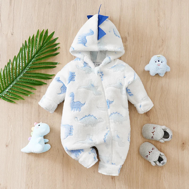 Autumn dinosaur New Style Casual  Cartoon Soft Clothes Toddler Jumpsuit Toddler Jumpsuit Costume Romper Onesie Print Clothes boy
