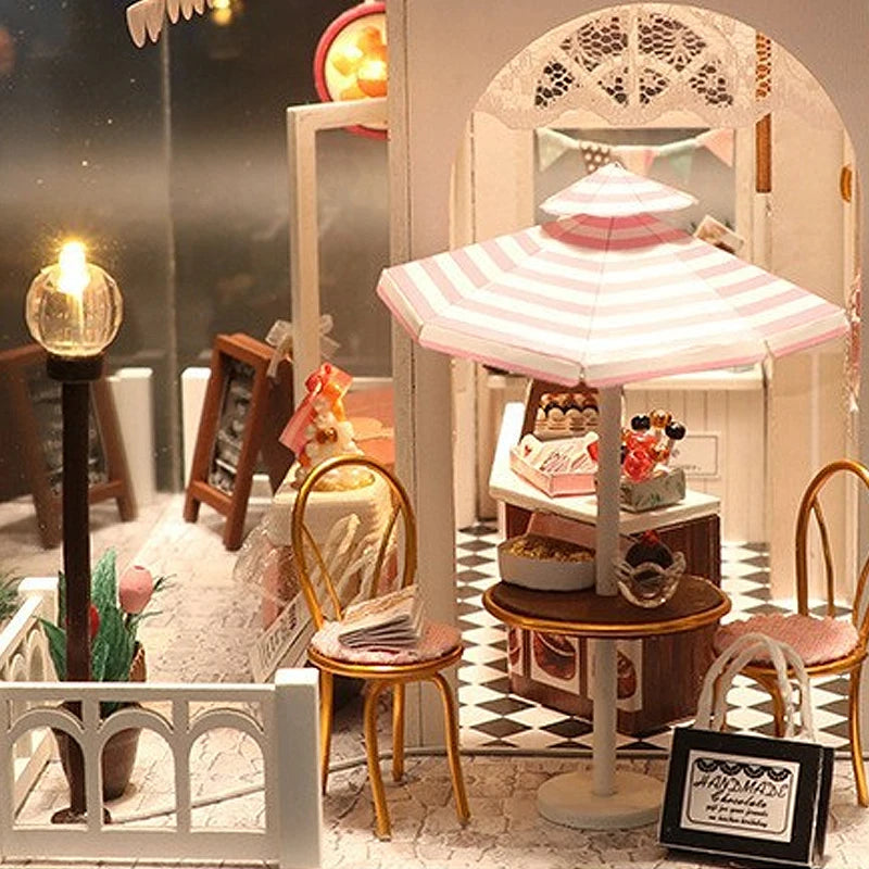 DIY Miniature Dollhouse Kit 3D Puzzle Furniture Assembly Model Doll House Educational Wooden Toys For Friends Birthday Gifts