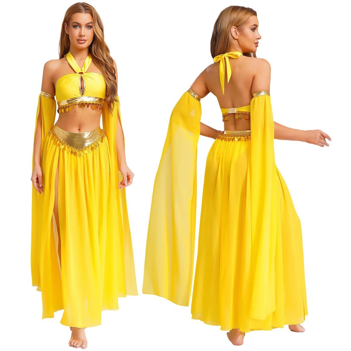 Women’s Egyptian-Inspired Costume Crop Top & Skirt Set