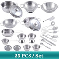 MINI Kitchen Utensils Toys Set For Kids Girl Stainless Steel Can Hold Food Cooking Kitchen Toys Education Pretend Play