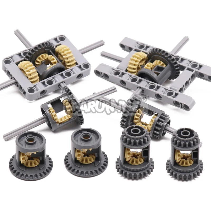 MOC High-Tech Differential Gear Building Blocks Parts for Technology Mechanical Bricks Wheels 62821 65414 6573 6589 64178 64179