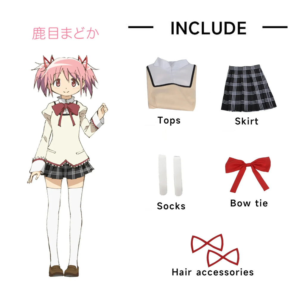 Women's Anime-Inspired School Uniform Cosplay Costume