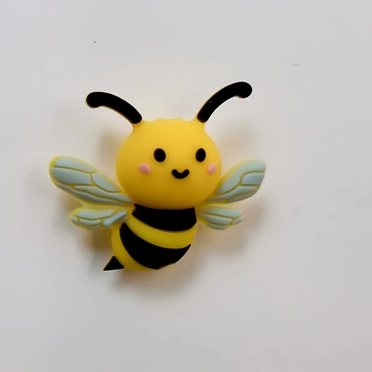 5Pcs Silicone Focal Theme 3D Bee Spacer Character Beads For Jewelry Making DIY Creative Special Beaded Pens Decors Keychain