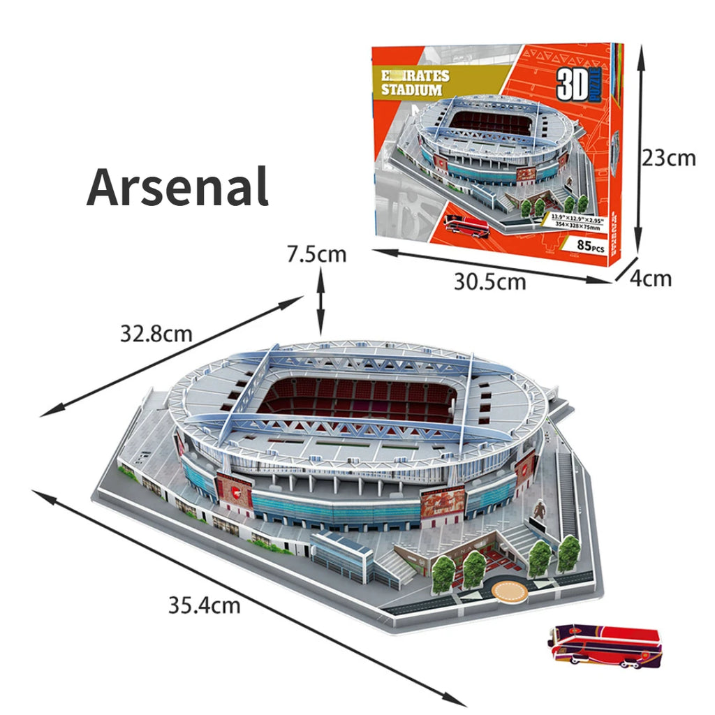 A Large 3D Paper Stadium Puzzle Model for Passionate Football Fans to Fight with Your Home Team, Halloween/Christmas Gifts