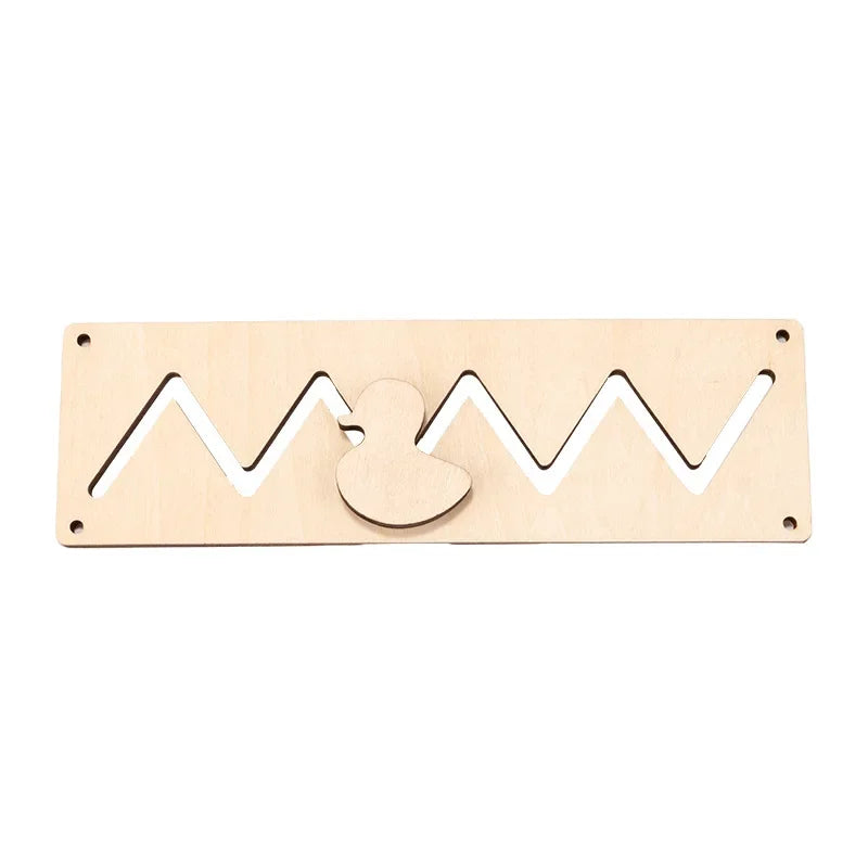 DIY Busy Board Montessori Hot  Air Dalloon Carriage Door Educational Toy Wood Chip Graphic Pairing Wooden Part For Childre Gifts