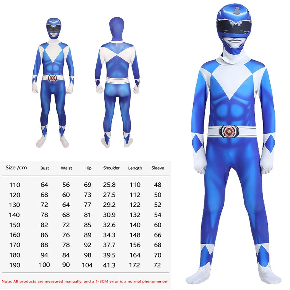 Samurai-Inspired Superhero Jumpsuit Costume with Mask