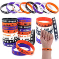 12/24pcs Happy Halloween Silicone Wristbands Kids Gifts Treat Carnival Ghost Party Favor Giveaways Pumpkin Halloween Party Toys