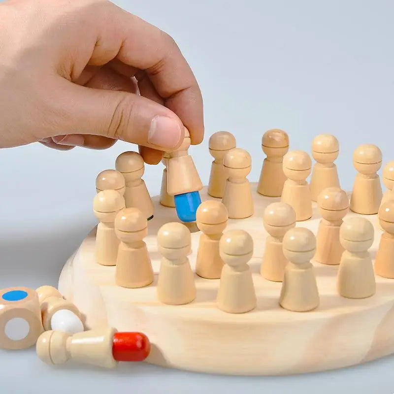 Wooden Puzzle Toys  Montessori Educational Learning Color Sensory BeBe Memory Match Stick Chess Party Game Children Kids