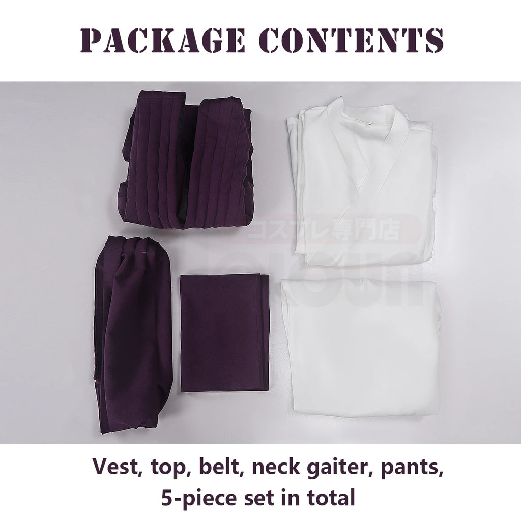 Anime-Inspired Purple Vest Cosplay Costume Set