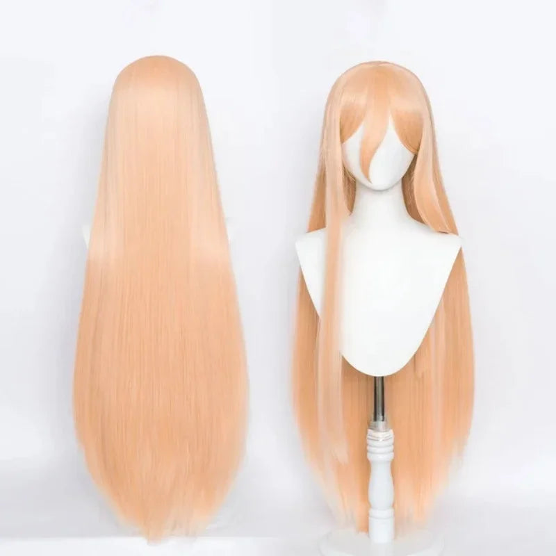 Long Orange Pink Two-Tone Cosplay Wig Heat Resistant Synthetic Hair