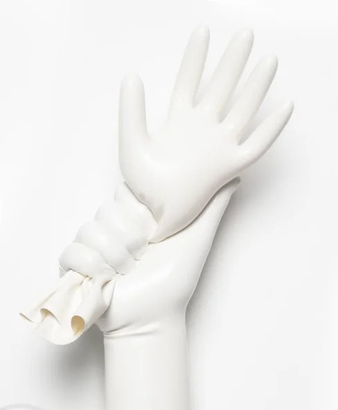 Black Latex Short Gloves for Cosplay Costumes