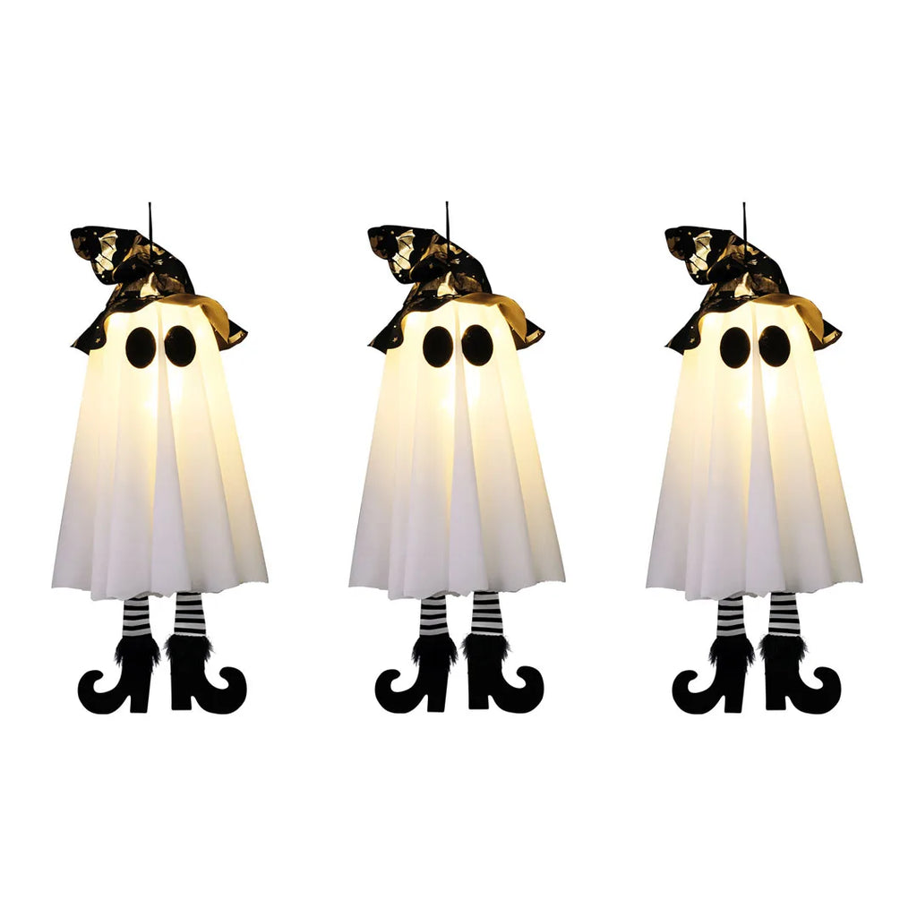 1/3pcs Halloween LED Light Up Witch Ghost Hanging Horror Ornaments Lamp for Home Outdoor Yard Halloween Party Decoration Gifts
