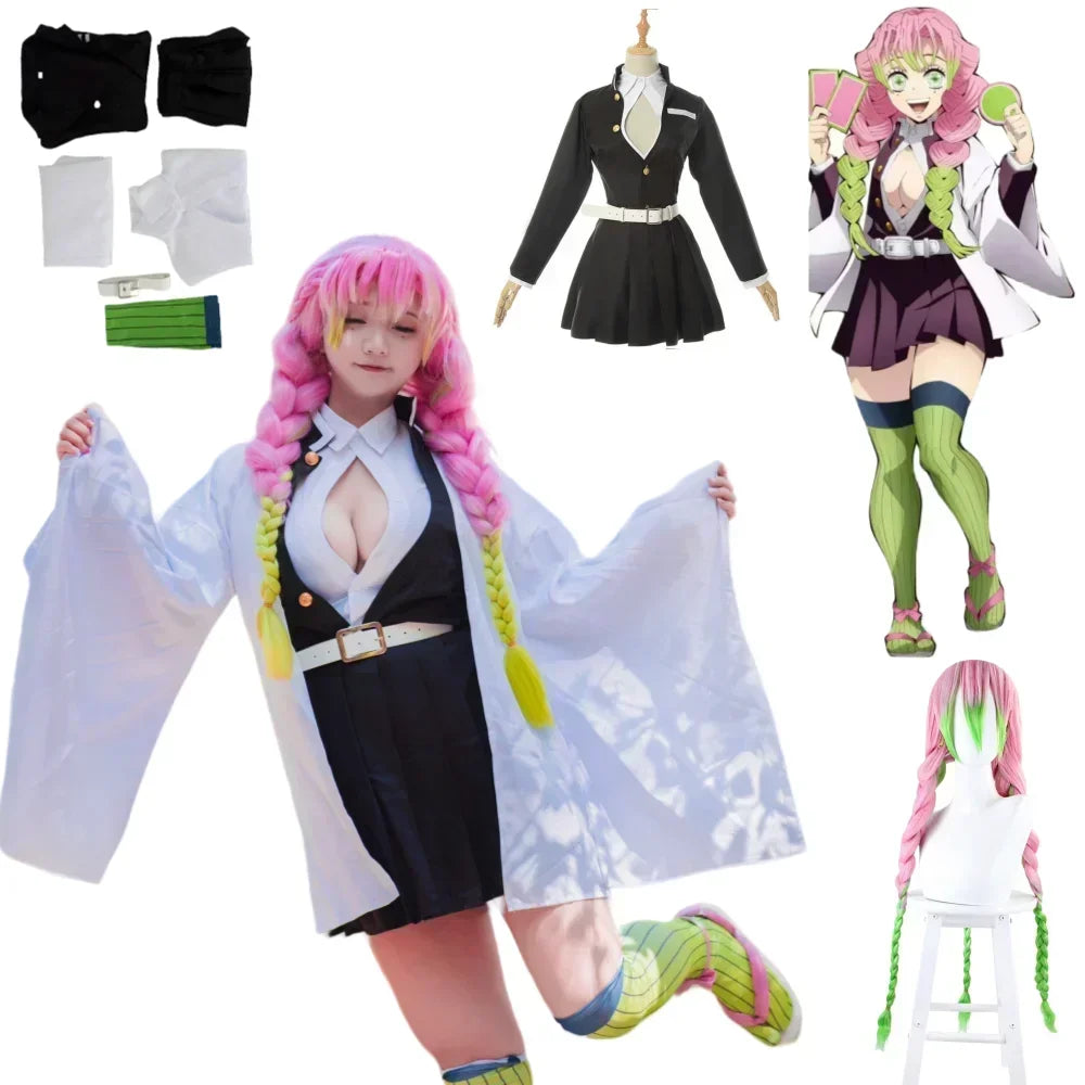 Anime-Inspired Uniform Cosplay Costume with Wig for Women