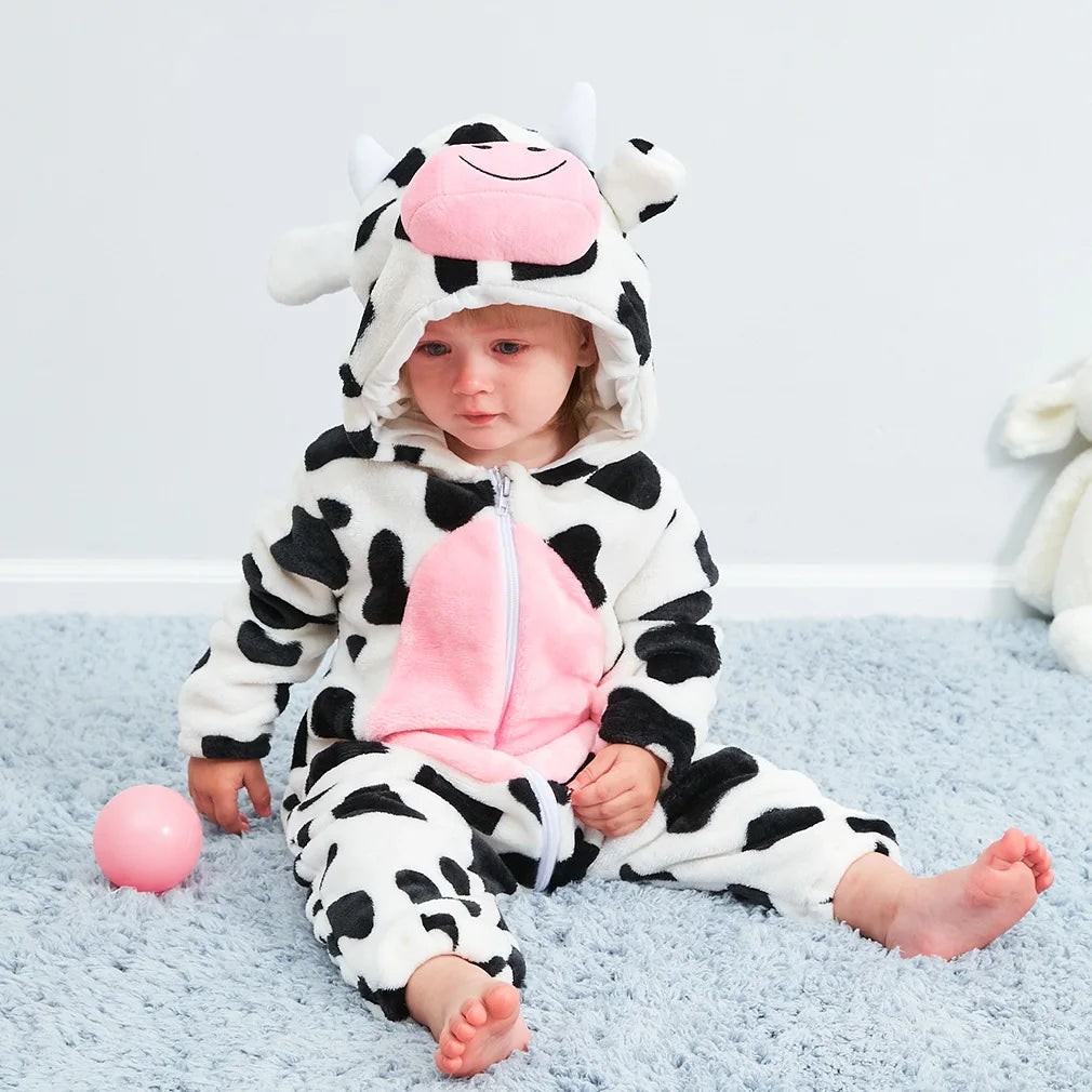 Baby Dinosaur Hooded Romper Costume for Halloween & Winter