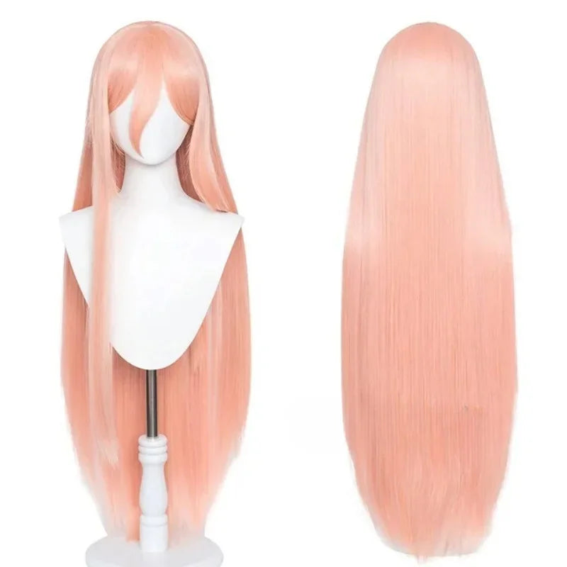 Long Orange Pink Two-Tone Cosplay Wig Heat Resistant Synthetic Hair