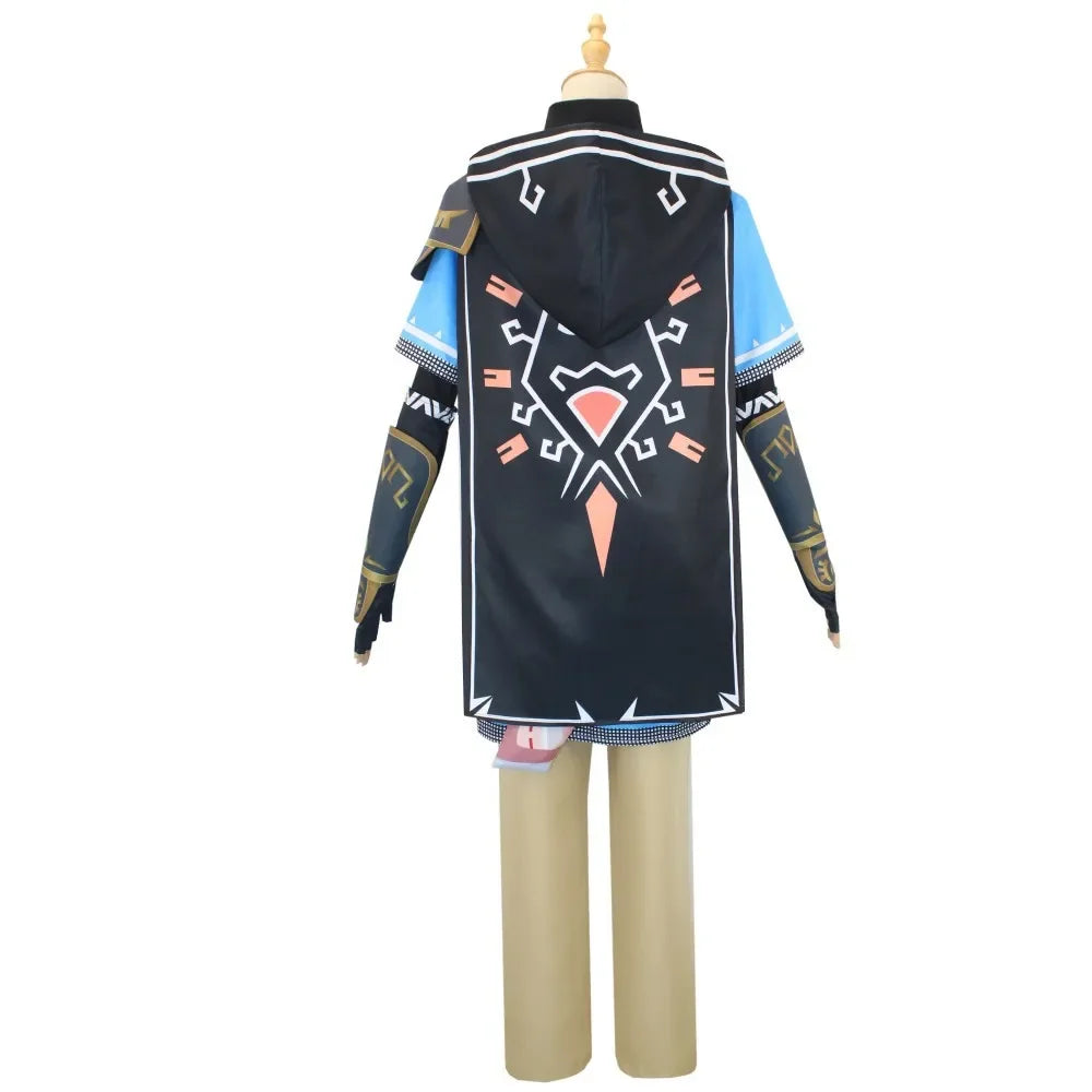 Fantasy Adventure Cosplay Costume Set with Shirt & Cloak