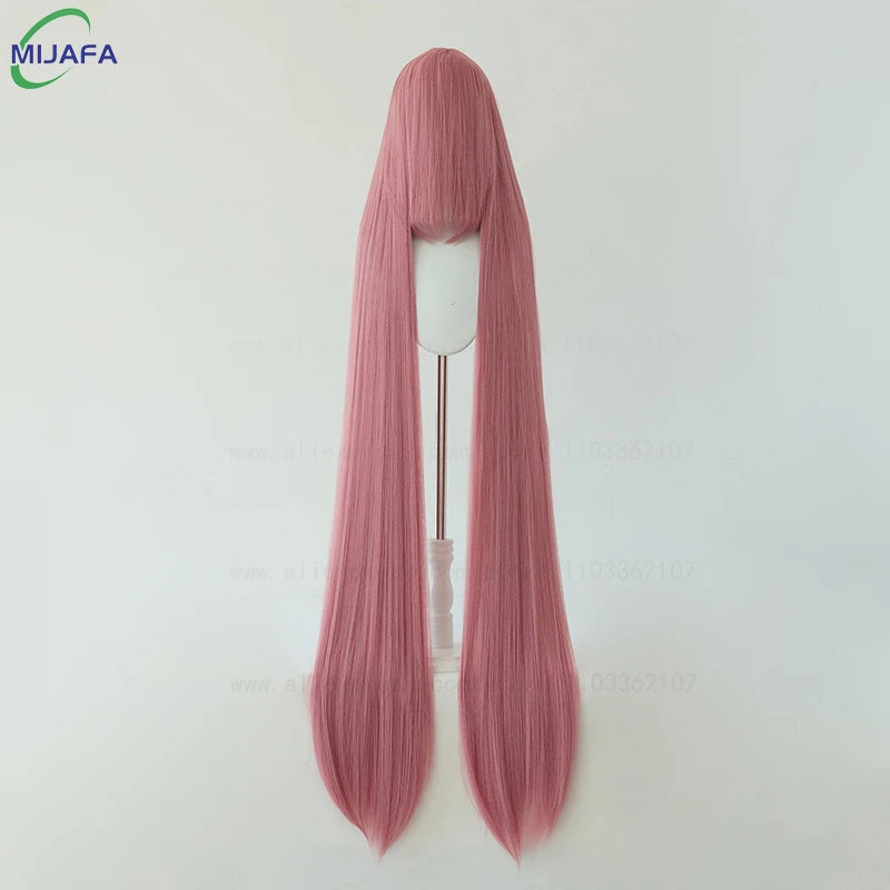 150cm Long Straight Cosplay Wig with Bangs Heat Resistant