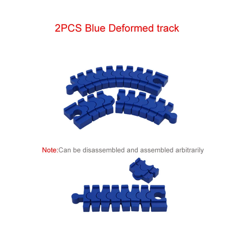Wooden Train Track Accessories Colorful Flexible Track Train Track Connector Compatible with All Major Brands Wood Track