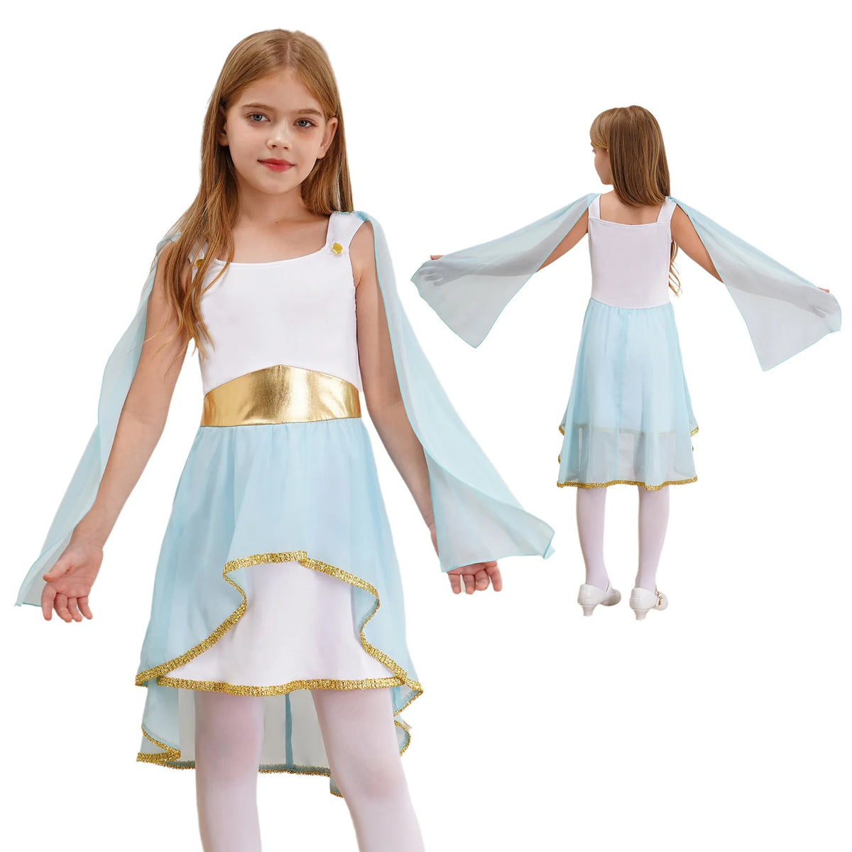 Girls Ancient Greek Goddess Toga Costume for Halloween