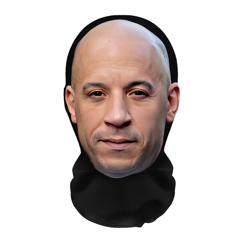 3D Printed Realistic Funny Face Mask Elastic Mesh Full Face Mask for Men Women Cosplay Role Play Headdress Halloween Masks