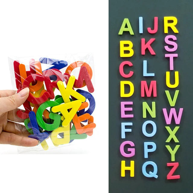 24-76pcs EVA Foam Magnetic Alphabet Letters Learning Spelling Counting Set Refrigerator Stickers Educational Toys For Kids