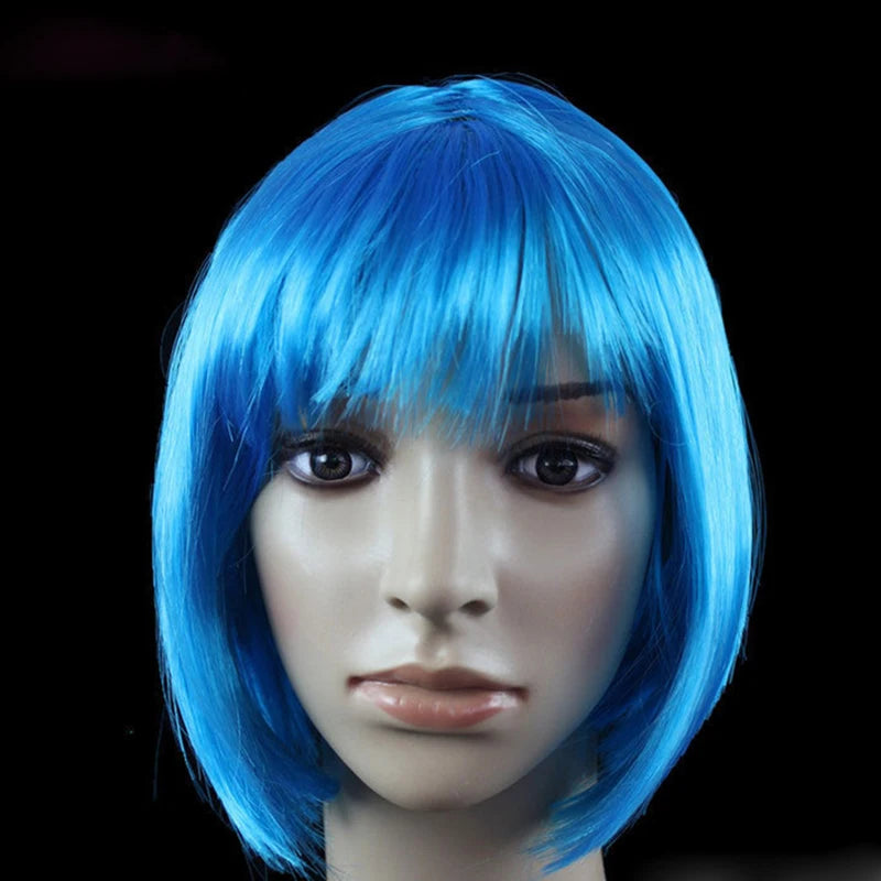 Short Bob Wig Synthetic Costume Wig for Cosplay & Parties