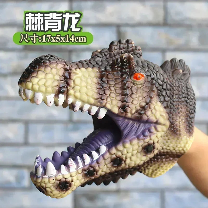 Hand Puppets Dinosaur head Model Toy T-Rex Dino Park Dolls Dinosaur Worlds Soft Toy for Gifts