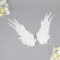 Black Devil Wing Hair Headdress with Feather Embroidery