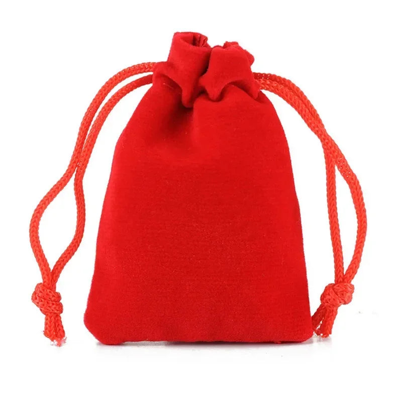 10/5/2PCS Velvet Drawstring Bags Satin Gift Bags Velvet Cloth Jewelry Pouches Wedding Favor Drawstring Bag Christmas Bag 5-5CM